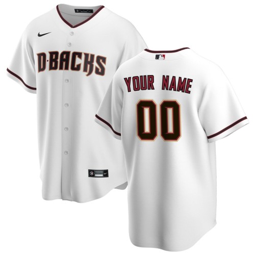 Arizona Diamondbacks Nike Home Replica Custom Jersey - White Arizona Diamondbacks Nike Home Replica Custom Jersey - White