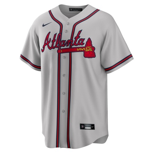Atlanta Braves Nike Road Custom Replica Jersey - Gray Atlanta Braves Nike Road Custom Replica Jersey - Gray