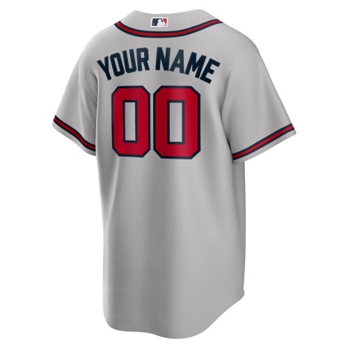 Atlanta Braves Nike Road Custom Replica Jersey - Gray Atlanta Braves Nike Road Custom Replica Jersey - Gray