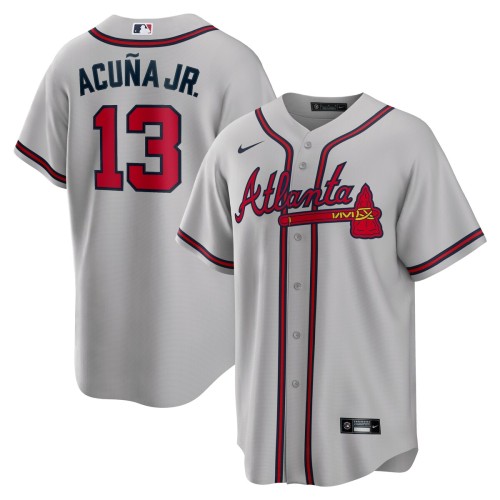 Ronald Acuna Jr. Atlanta Braves Nike Road Replica Player Name Jersey - Gray Ronald Acuna Jr. Atlanta Braves Nike Road Replica Player Name Jersey - Gray