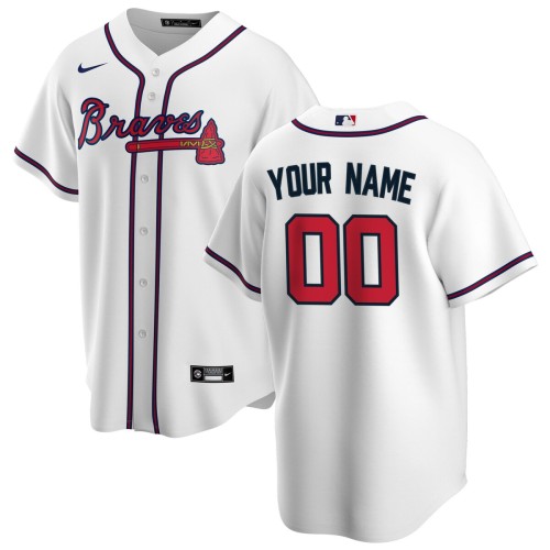 Atlanta Braves Nike Home Replica Custom Jersey - White Atlanta Braves Nike Home Replica Custom Jersey - White