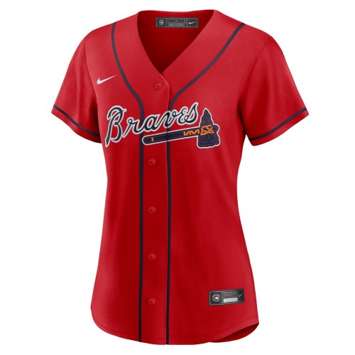 Atlanta Braves Nike Women's Alternate Replica Team Jersey - Red Atlanta Braves Nike Women's Alternate Replica Team Jersey - Red