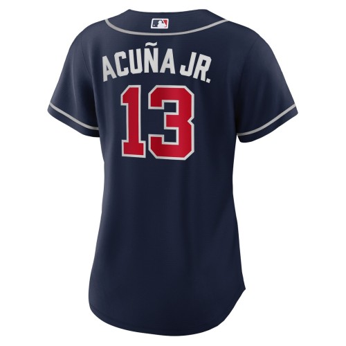 Ronald Acuna Jr. Atlanta Braves Nike Women's Alternate Replica Player Jersey - Navy Ronald Acuna Jr. Atlanta Braves Nike Women's Alternate Replica Player Jersey - Navy