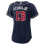 Ronald Acuna Jr. Atlanta Braves Nike Women's Alternate Replica Player Jersey - Navy Ronald Acuna Jr. Atlanta Braves Nike Women's Alternate Replica Player Jersey - Navy