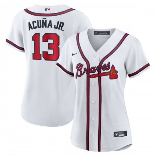 Ronald Acuna Jr. Atlanta Braves Nike Women's Home Replica Player Jersey - White Ronald Acuna Jr. Atlanta Braves Nike Women's Home Replica Player Jersey - White
