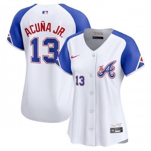 Ronald Acuña Jr. Atlanta Braves Nike Women's City Connect Limited Player Jersey - White Ronald Acuña Jr. Atlanta Braves Nike Women's City Connect Limited Player Jersey - White