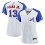 Ronald Acuña Jr. Atlanta Braves Nike Women's City Connect Replica Player Jersey - White Ronald Acuña Jr. Atlanta Braves Nike Women's City Connect Replica Player Jersey - White
