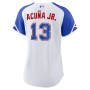 Ronald Acuña Jr. Atlanta Braves Nike Women's City Connect Replica Player Jersey - White Ronald Acuña Jr. Atlanta Braves Nike Women's City Connect Replica Player Jersey - White