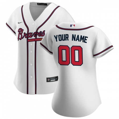 Atlanta Braves Nike Women's Home Replica Custom Jersey - White Atlanta Braves Nike Women's Home Replica Custom Jersey - White