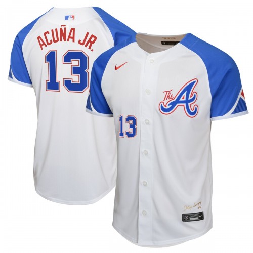Ronald Acuña Jr. Atlanta Braves Nike Youth City Connect Limited Player Jersey - White Ronald Acuña Jr. Atlanta Braves Nike Youth City Connect Limited Player Jersey - White