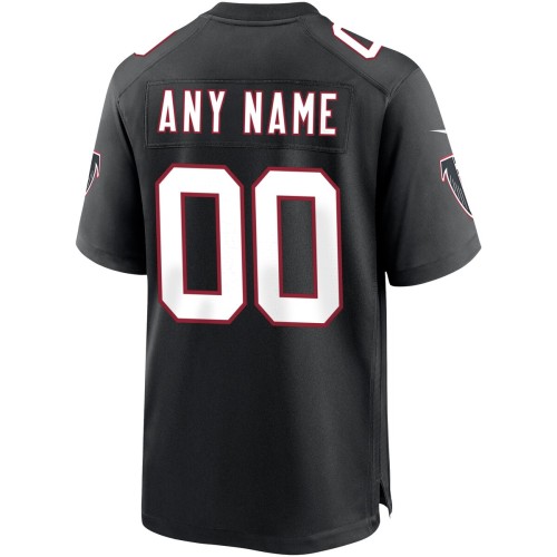 Atlanta Falcons Nike Throwback Custom Game Jersey - Black Atlanta Falcons Nike Throwback Custom Game Jersey - Black