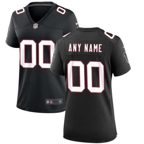 Atlanta Falcons Nike Women's Throwback Custom Game Jersey - Black Atlanta Falcons Nike Women's Throwback Custom Game Jersey - Black