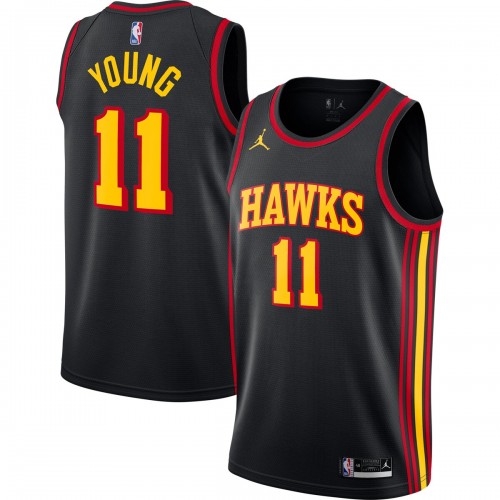 Trae Young Atlanta Hawks Jordan Brand 2020/21 Swingman Jersey - Statement Edition - Black Trae Young Atlanta Hawks Jordan Brand 2020/21 Swingman Jersey - Statement Edition - Black