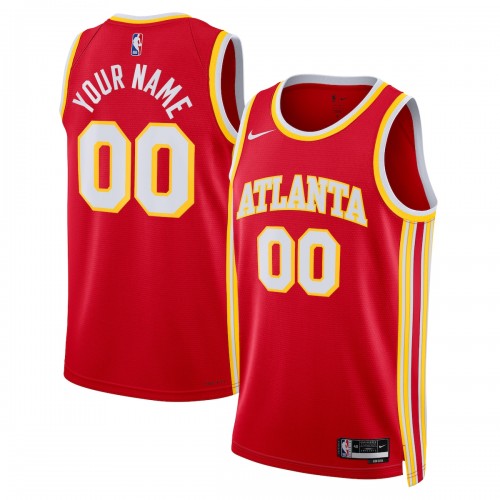 Atlanta Hawks Nike Unisex 2022/23 Swingman Custom Jersey Red - Icon Edition Atlanta Hawks Nike Unisex 2022/23 Swingman Custom Jersey Red - Icon Edition