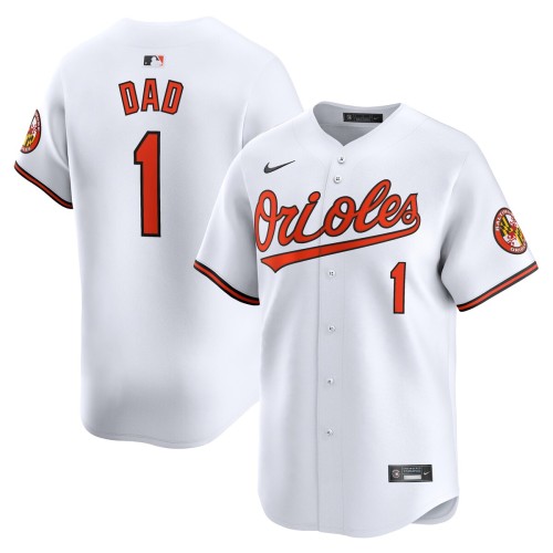 Baltimore Orioles Nike #1 Dad Home Limited Jersey - White Baltimore Orioles Nike #1 Dad Home Limited Jersey - White