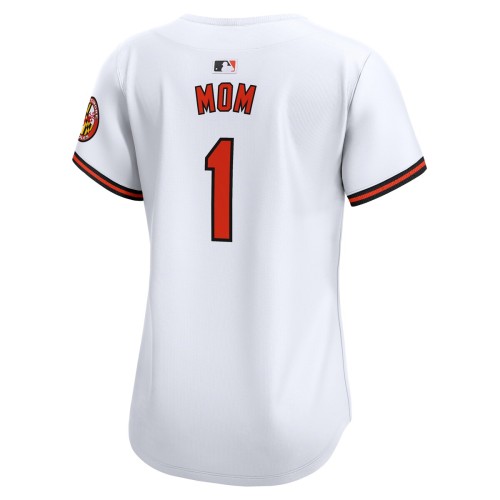 Baltimore Orioles Nike Women's #1 Mom Home Limited Jersey - White Baltimore Orioles Nike Women's #1 Mom Home Limited Jersey - White