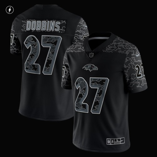 J.K. Dobbins Baltimore Ravens Nike RFLCTV Limited Jersey - Black J.K. Dobbins Baltimore Ravens Nike RFLCTV Limited Jersey - Black