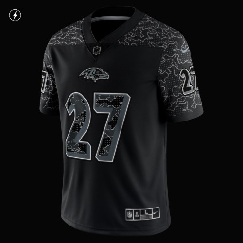 J.K. Dobbins Baltimore Ravens Nike RFLCTV Limited Jersey - Black J.K. Dobbins Baltimore Ravens Nike RFLCTV Limited Jersey - Black