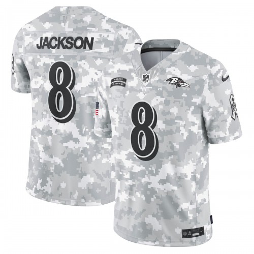 Lamar Jackson Baltimore Ravens Nike 2024 Salute to Service Limited Jersey - Arctic Camo Lamar Jackson Baltimore Ravens Nike 2024 Salute to Service Limited Jersey - Arctic Camo
