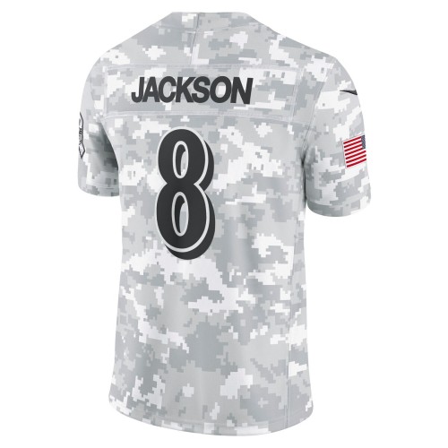 Lamar Jackson Baltimore Ravens Nike 2024 Salute to Service Limited Jersey - Arctic Camo Lamar Jackson Baltimore Ravens Nike 2024 Salute to Service Limited Jersey - Arctic Camo
