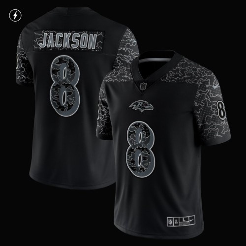 Lamar Jackson Baltimore Ravens Nike RFLCTV Limited Jersey - Black Lamar Jackson Baltimore Ravens Nike RFLCTV Limited Jersey - Black