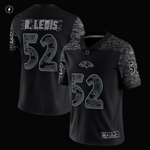 Ray Lewis Baltimore Ravens Nike Retired Player RFLCTV Limited Jersey - Black Ray Lewis Baltimore Ravens Nike Retired Player RFLCTV Limited Jersey - Black