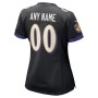 Baltimore Ravens Nike Women's Alternate Custom Game Jersey - Black Baltimore Ravens Nike Women's Alternate Custom Game Jersey - Black