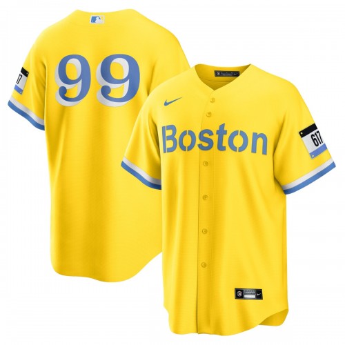 Alex Verdugo Boston Red Sox Nike City Connect Replica Player Jersey - Gold Alex Verdugo Boston Red Sox Nike City Connect Replica Player Jersey - Gold