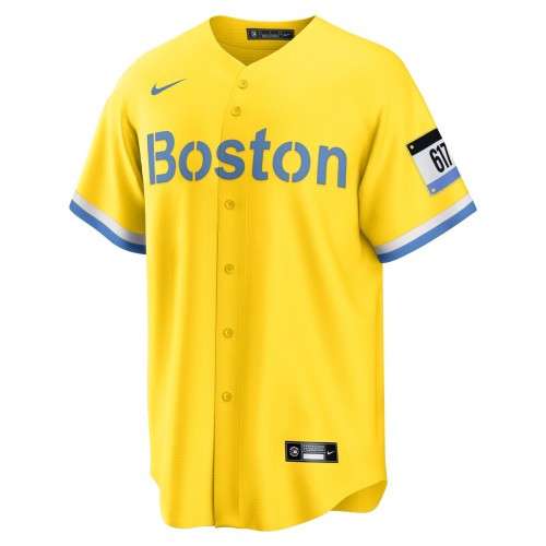 Trevor Story Boston Red Sox Nike City Connect Replica Player Jersey - Gold Trevor Story Boston Red Sox Nike City Connect Replica Player Jersey - Gold