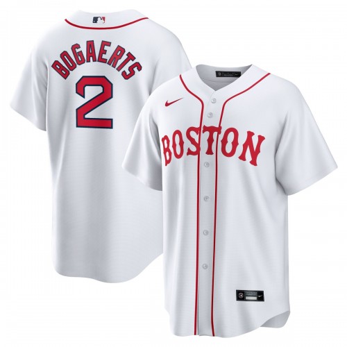 Xander Bogaerts Boston Red Sox Nike 2021 Patriots' Day Official Replica Player Jersey - White Xander Bogaerts Boston Red Sox Nike 2021 Patriots' Day Official Replica Player Jersey - White
