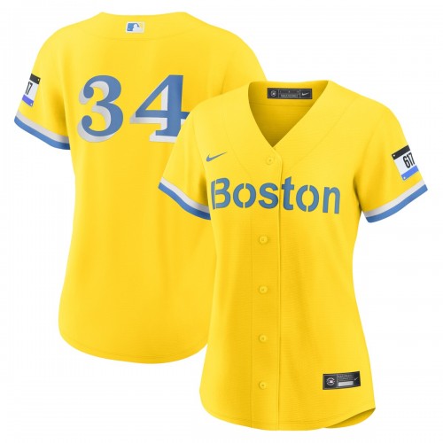 David Ortiz Boston Red Sox Nike Women's City Connect Replica Player Jersey - Gold David Ortiz Boston Red Sox Nike Women's City Connect Replica Player Jersey - Gold