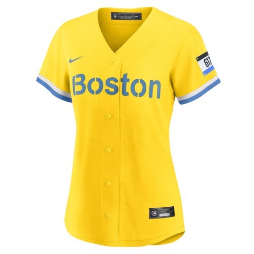 David Ortiz Boston Red Sox Nike Women's City Connect Replica Player Jersey - Gold David Ortiz Boston Red Sox Nike Women's City Connect Replica Player Jersey - Gold