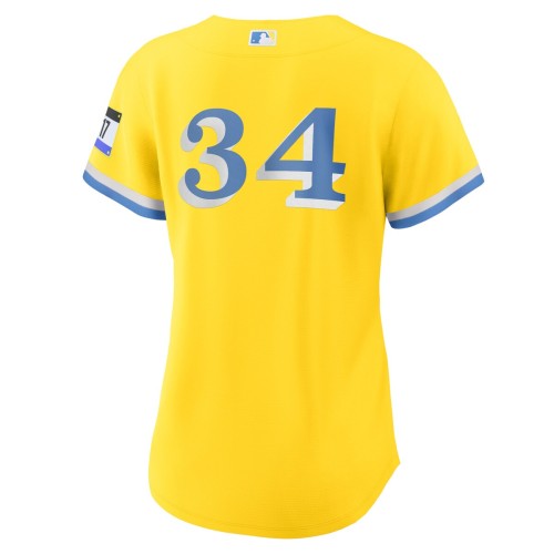 David Ortiz Boston Red Sox Nike Women's City Connect Replica Player Jersey - Gold David Ortiz Boston Red Sox Nike Women's City Connect Replica Player Jersey - Gold