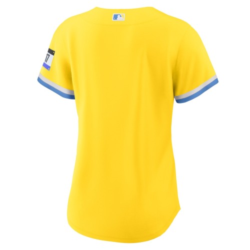 Boston Red Sox Nike Women's City Connect Replica Jersey - Gold/Light Blue Boston Red Sox Nike Women's City Connect Replica Jersey - Gold/Light Blue