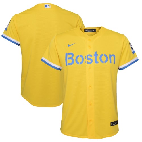 Boston Red Sox Nike Youth City Connect Replica Team Jersey - Gold/Light Blue Boston Red Sox Nike Youth City Connect Replica Team Jersey - Gold/Light Blue