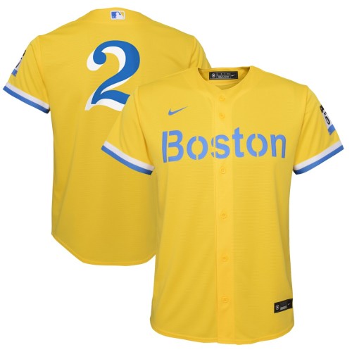 Xander Bogaerts Boston Red Sox Nike Youth City Connect Replica Player Jersey - Gold/Light Blue Xander Bogaerts Boston Red Sox Nike Youth City Connect Replica Player Jersey - Gold/Light Blue