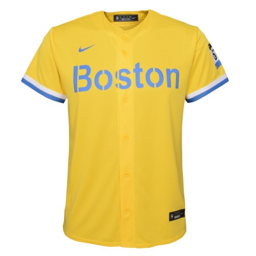 Xander Bogaerts Boston Red Sox Nike Youth City Connect Replica Player Jersey - Gold/Light Blue Xander Bogaerts Boston Red Sox Nike Youth City Connect Replica Player Jersey - Gold/Light Blue