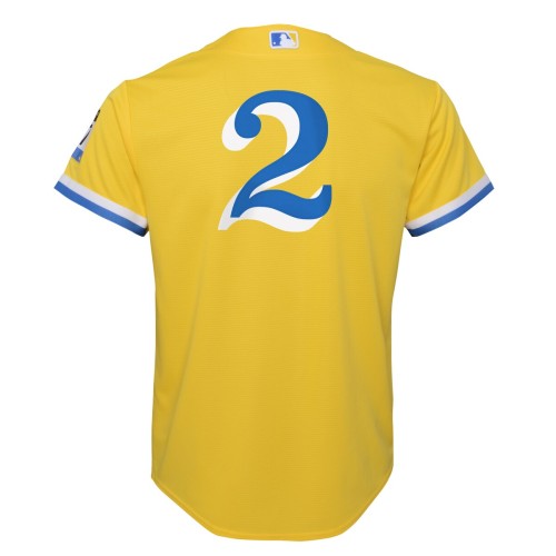 Xander Bogaerts Boston Red Sox Nike Youth City Connect Replica Player Jersey - Gold/Light Blue Xander Bogaerts Boston Red Sox Nike Youth City Connect Replica Player Jersey - Gold/Light Blue