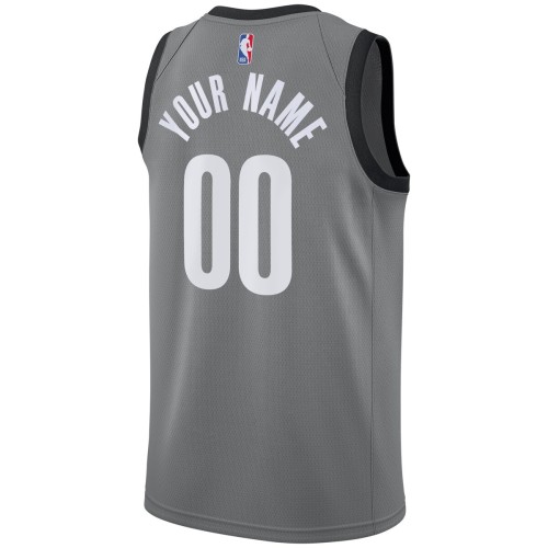 Brooklyn Nets Jordan Brand Swingman Custom Jersey - Statement Edition - Gray Brooklyn Nets Jordan Brand Swingman Custom Jersey - Statement Edition - Gray
