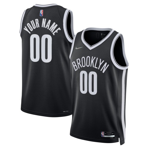 Brooklyn Nets Nike 2021/22 Diamond Swingman Custom Jersey - Icon Edition - Black Brooklyn Nets Nike 2021/22 Diamond Swingman Custom Jersey - Icon Edition - Black
