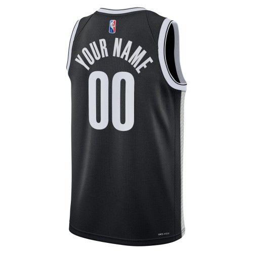 Brooklyn Nets Nike 2021/22 Diamond Swingman Custom Jersey - Icon Edition - Black Brooklyn Nets Nike 2021/22 Diamond Swingman Custom Jersey - Icon Edition - Black