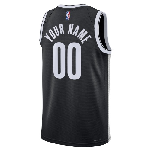 Brooklyn Nets Nike Unisex 2022/23 Swingman Custom Jersey Black - Icon Edition Brooklyn Nets Nike Unisex 2022/23 Swingman Custom Jersey Black - Icon Edition