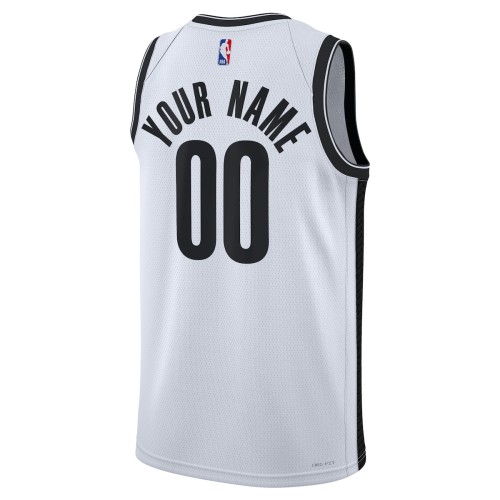 Brooklyn Nets Nike Unisex 2022/23 Swingman Custom Jersey White - Association Edition Brooklyn Nets Nike Unisex 2022/23 Swingman Custom Jersey White - Association Edition