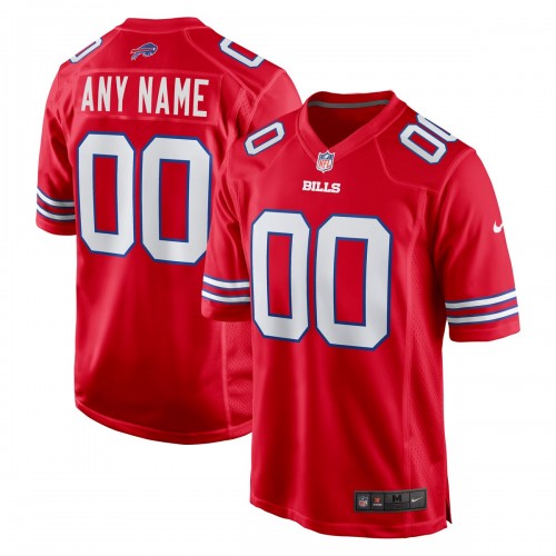 Buffalo Bills Nike Alternate Custom Game Jersey - Red Buffalo Bills Nike Alternate Custom Game Jersey - Red