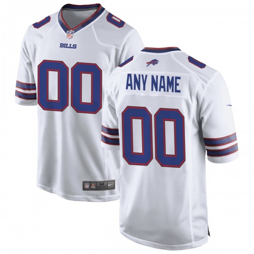 Buffalo Bills Nike Custom Game Jersey - White Buffalo Bills Nike Custom Game Jersey - White