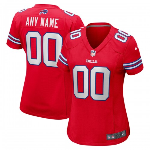 Buffalo Bills Nike Women's Alternate Custom Game Jersey - Red Buffalo Bills Nike Women's Alternate Custom Game Jersey - Red