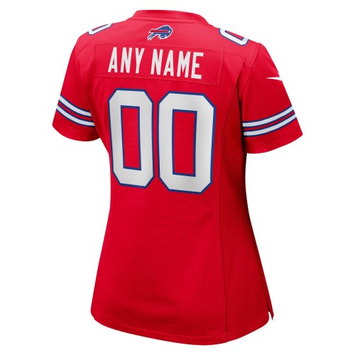 Buffalo Bills Nike Women's Alternate Custom Game Jersey - Red Buffalo Bills Nike Women's Alternate Custom Game Jersey - Red
