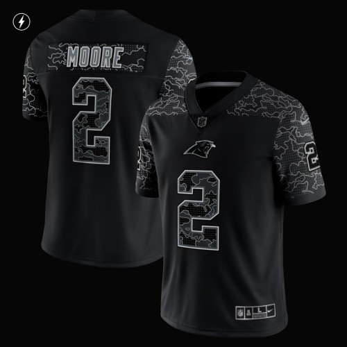 D.J. Moore Carolina Panthers Nike RFLCTV Limited Jersey - Black D.J. Moore Carolina Panthers Nike RFLCTV Limited Jersey - Black