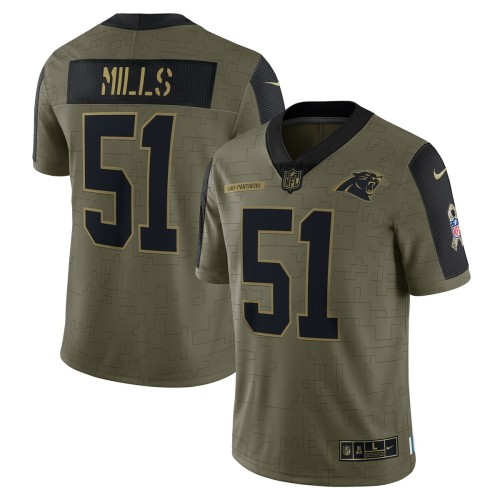 Sam Mills Carolina Panthers Nike 2021 Salute To Service Retired Player Limited Jersey - Olive Sam Mills Carolina Panthers Nike 2021 Salute To Service Retired Player Limited Jersey - Olive