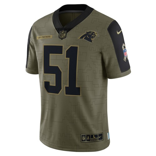 Sam Mills Carolina Panthers Nike 2021 Salute To Service Retired Player Limited Jersey - Olive Sam Mills Carolina Panthers Nike 2021 Salute To Service Retired Player Limited Jersey - Olive